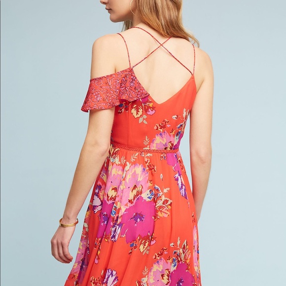 Anthropologie Maeve Grecia vibrant Ruffle dress - Picture 3 of 9